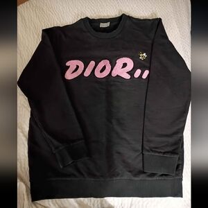 Authentic,KAWS x Dior Size XL Mens Crewneck Sweatshirt.